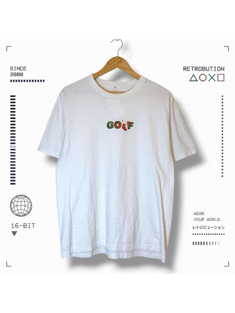 Golf Wang Christmas Stocking Spell Out Shirt White Size L